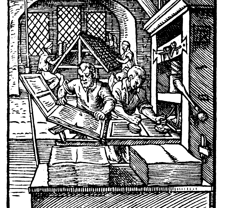 Historic printing press